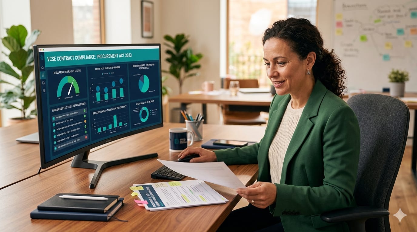 The Procurement Act 2023 and Your VCSE Contract: What the 2026 Changes Actually Mean 1 Procurement Act 2023 VCSE charity contract 2026 | Quematics VCSE commissioning analytics